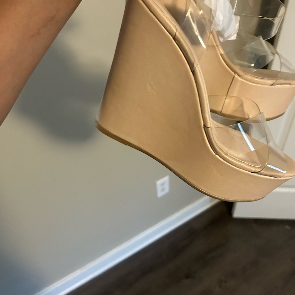 Transparent Wedge Heels